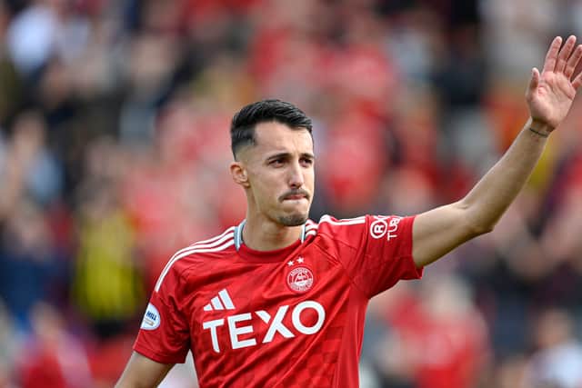 Bojan Miovski said his farewells to the Aberdeen support.