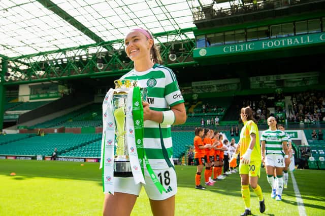 Celtic defender Caitlin Hayes is set to depart to SWPL champions this month. Cr: SNS Group.