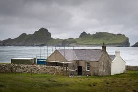 Vital repairs are underway on St Kilda as the kirk and school are made wind and watertight. 