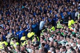 Celtic and Rangers fans attend last season's Scottish Cup final at Hampden.