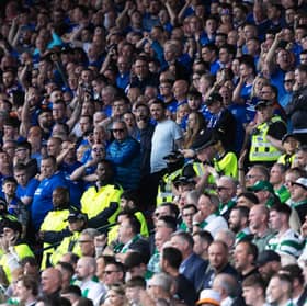 Celtic and Rangers fans attend last season's Scottish Cup final at Hampden.