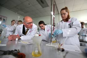First Minister John Swinney during a visit to Forth Valley College while he was Education Secretary. Lecturers are due to strike at the college as the new term gets underway amid a long-running dispute over pay.
PIC: Andrew Milligan/PA Wire