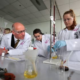 First Minister John Swinney during a visit to Forth Valley College while he was Education Secretary. Lecturers are due to strike at the college as the new term gets underway amid a long-running dispute over pay.
PIC: Andrew Milligan/PA Wire