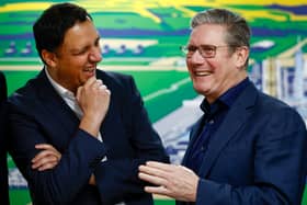 Prime Minister Keir Starmer and Scottish Labour leader Anas Sarwar.  (Photo by Jeff J Mitchell/Getty Images)
