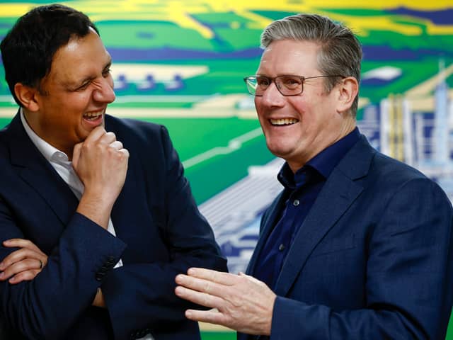 Prime Minister Keir Starmer and Scottish Labour leader Anas Sarwar.  (Photo by Jeff J Mitchell/Getty Images)