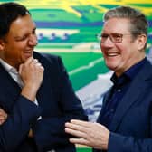 Prime Minister Keir Starmer and Scottish Labour leader Anas Sarwar.  (Photo by Jeff J Mitchell/Getty Images)