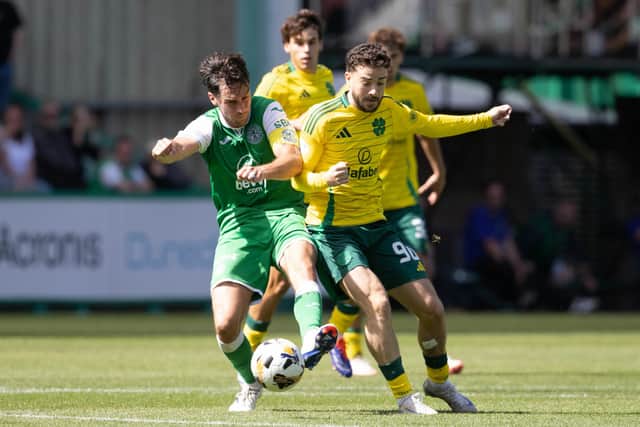 Mikey Johnston in action for Celtic earlier this season, prior to his permanent move to West Bromwich Albion. Cr: SNS Group.