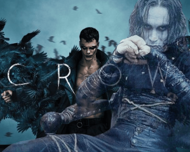 Bill Skarsgård has very big boots to fill, as he takes on the role made famous by the late Brandon Lee (right) with the "modern reimagining" of "The Crow," out in UK cinemas later this week.