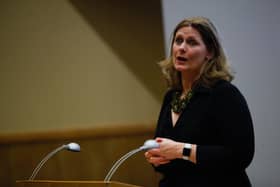 Sarah Brown, pictured speaking at an event in 2017, said her family’s time in Downing Street while her husband Gordon was prime minister, from 2007 to 2010, was 'an absolute rollercoaster'. Picture: Scott Louden