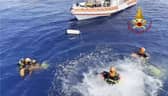 Search and rescue operation underway after yacht sinks.