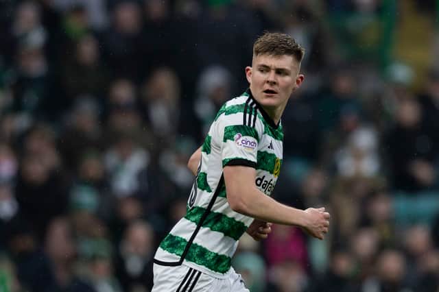 Daniel Kelly in Scottish Cup Quarter Final action for Celtic in March