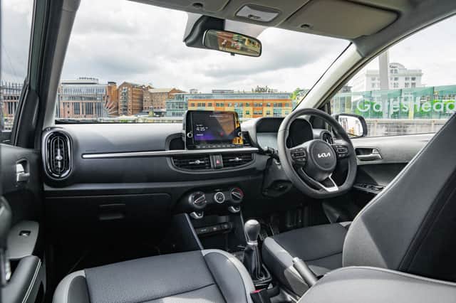 The new Picanto features a large touchscreen display