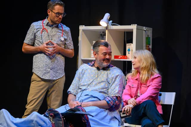 Jordan Young, Grant Stott and Gail Watson are starring in Chemo Savvy. 