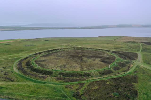 The Ring of Brodgar in Orkney was built around the same time the Altar Stone was placed at Stonehenge. PIC: Getty.