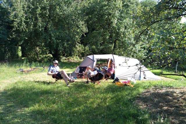 A photo from Ms Atkinson's cycling trip around Belgium and the Netherlands during which she used Welcome To My Garden