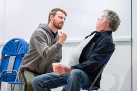 Jack Lowden (l) and Sean Gilder (r) in The Fifth Step