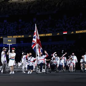 Team GB arrive at the 2020 Paralympic Games in Tokyo.