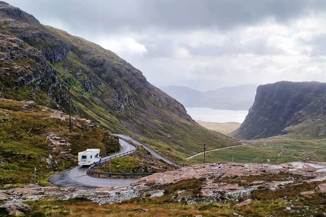 The North Coast 500 east of Applecross on Thursday