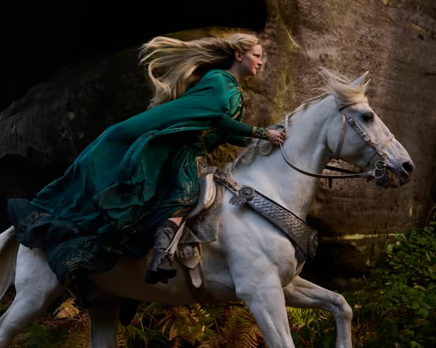 Morfydd Clark as Galadriel in Lord of the Rings: The Rings of Power.