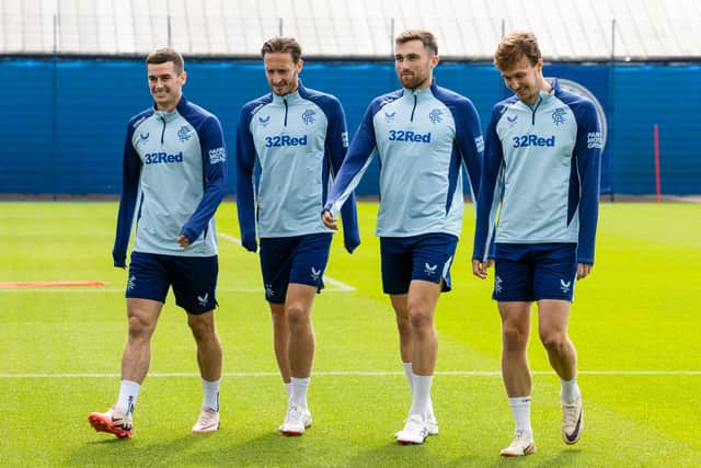 Ben Davies and Kieran Dowell during their time together at Rangers.