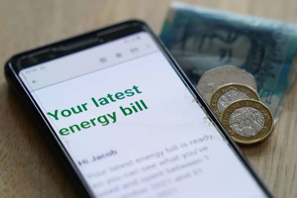 The average household bill is set to rise by 149 pounds a year from October, under the energy price cap rise. Picture: PA