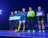 Performers in the Fringe show Same Team staged a funding cuts protest at the Traverse Theatre at the end of their final show.