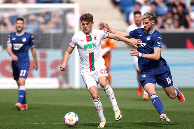 Arne Engels of FC Augsburg is a transfer target for Celtic. (Photo by Alexander Hassenstein/Getty Images)