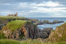 Slains Castle in Aberdeenshire where Lady Anne Drummond sent and received a flow of correspondence between Jacobites in Britain and France and where plans for an invasion of Scotland - and a subsequent Jacobite rebellion - was planned in the early 1700s. 