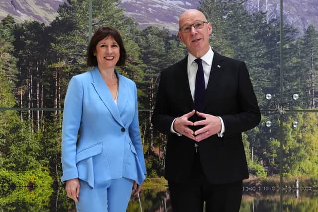 First Minister John Swinney and Chancellor of the Exchequer Rachel Reeves Picture: Andrew Milligan/PA Wire