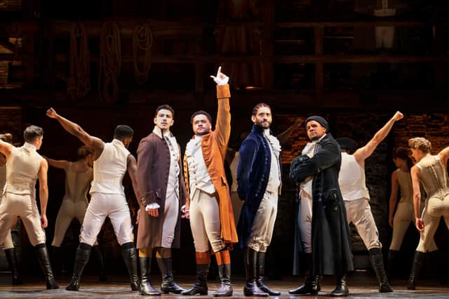 Reuben Joseph (centre) played the lead role of Alexander Hamilton in the blockbuster musical Hamilton in London's West End.

