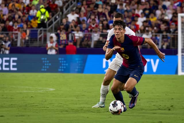 Celtic have completed the loan signing of Barcelona left-back Alex Valle. (Photo by SAMUEL CORUM/AFP via Getty Images)
