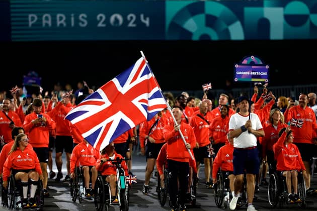 Team GB arrive at the Paralympics Opening Ceremony in Paris.
