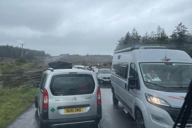 It has been reported hundreds of vehicles can end up getting stuck on the single-track road that leads to the Fairy Pools on Skye