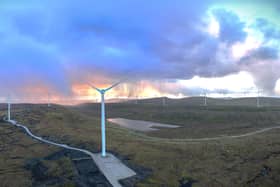 The Viking Wind Farm on the Shetland Islands. Energy giants at SSE have announced the completion of what is expected to be the most productive onshore wind farm in the UK. Picture: SSE/PA Wire 