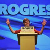 Progress or the lack of it? Nicola Sturgeon addresses delegates at the SNP conference in October 2017 (Picture: Mark Runnacles)