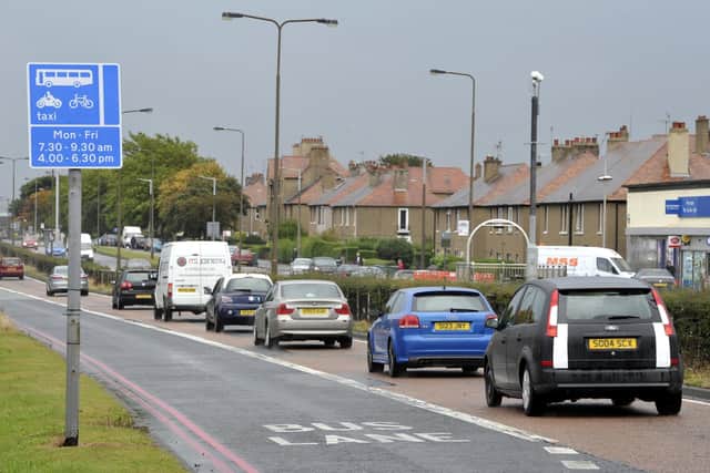 The short bus lane, operating at peak times, was introduced on Lanark Road west-bound between Spylaw Bank Road and the Gillespie Crossroads
