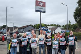Campaigners protest the development.