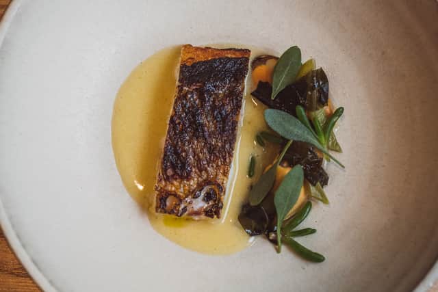 A dish from Fhior restaurant in Edinburgh