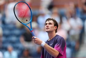 Jack Draper celebrates victory over Alex de Minaur in the quarter-finals of the US Open. (Photo by Jamie Squire/Getty Images)