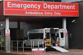 An ambulance at Glasgow Royal Infirmary. Picture: John Devlin