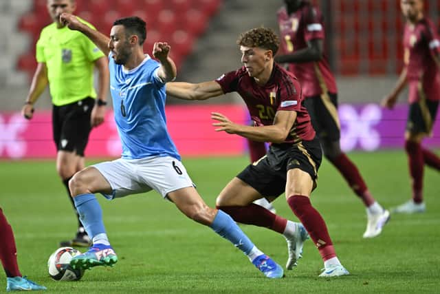 New Celtic signing Arne Engels made his senior Belgium debut against Israel on Friday. (Photo by ATTILA KISBENEDEK/AFP via Getty Images)