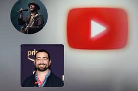 Top L: Lord Huron, Bottom L: Noah Kahan with YouTube logo. Photos: Getty Images