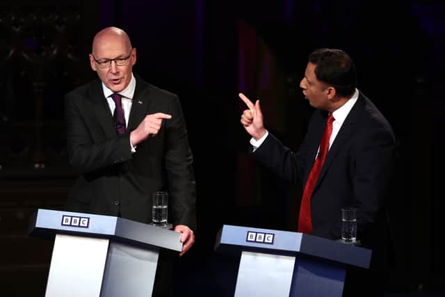 The SNP's John Swinney and Labour’s Anas Sarwar (Picture: Jeff J Mitchell)