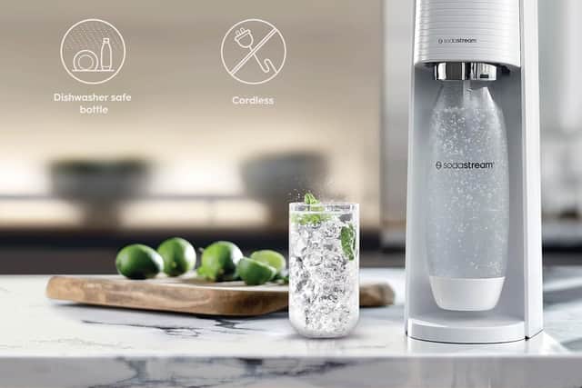 The Terra is the entry-level SodaStream machine, but it includes a cutting-edge cartridge
