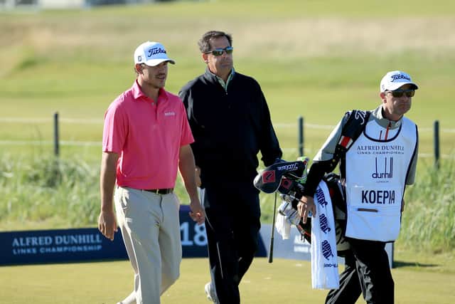 Brooks Koepka partnered his dad Robert in the team event in the 2015 Alfred Dunhill Links Championship. Picture: Getty Images