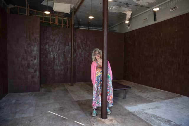 Artist Anya Gallaccio with Stroke, which will be open to the public until December