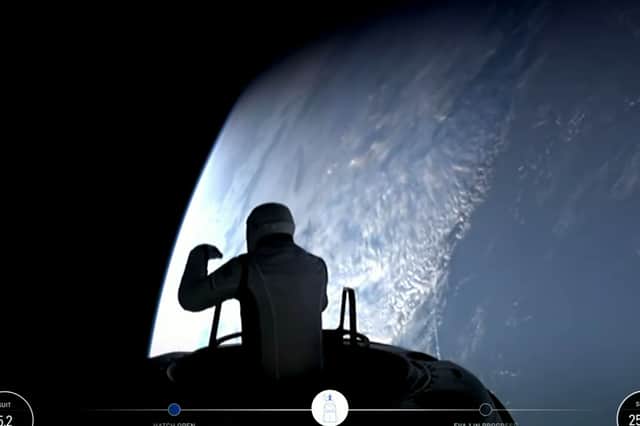 Jared Isaacman was the first person to take part in a private spacewalk, with all the others having been professional astronauts (Picture: SpaceX)