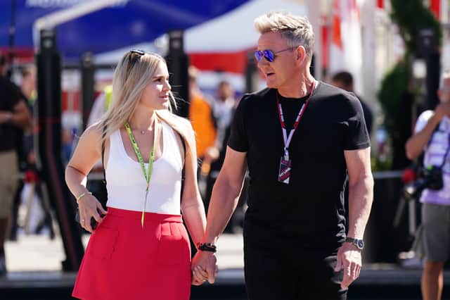 Celebrity chef Gordon Ramsey with daughter Holly Anna Ramsay arriving before the Italian Grand Prix at the Monza circuit in Italy in 2022. Picture: PA
