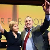 Nicola Sturgeon and Alex Salmond after he gave his last SNP conference speech as party leader in November 2014 (Picture: Jeff J Mitchell)