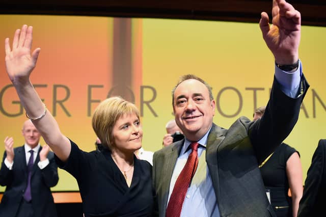 Former first ministers Nicola Sturgeon and Alex Salmond.